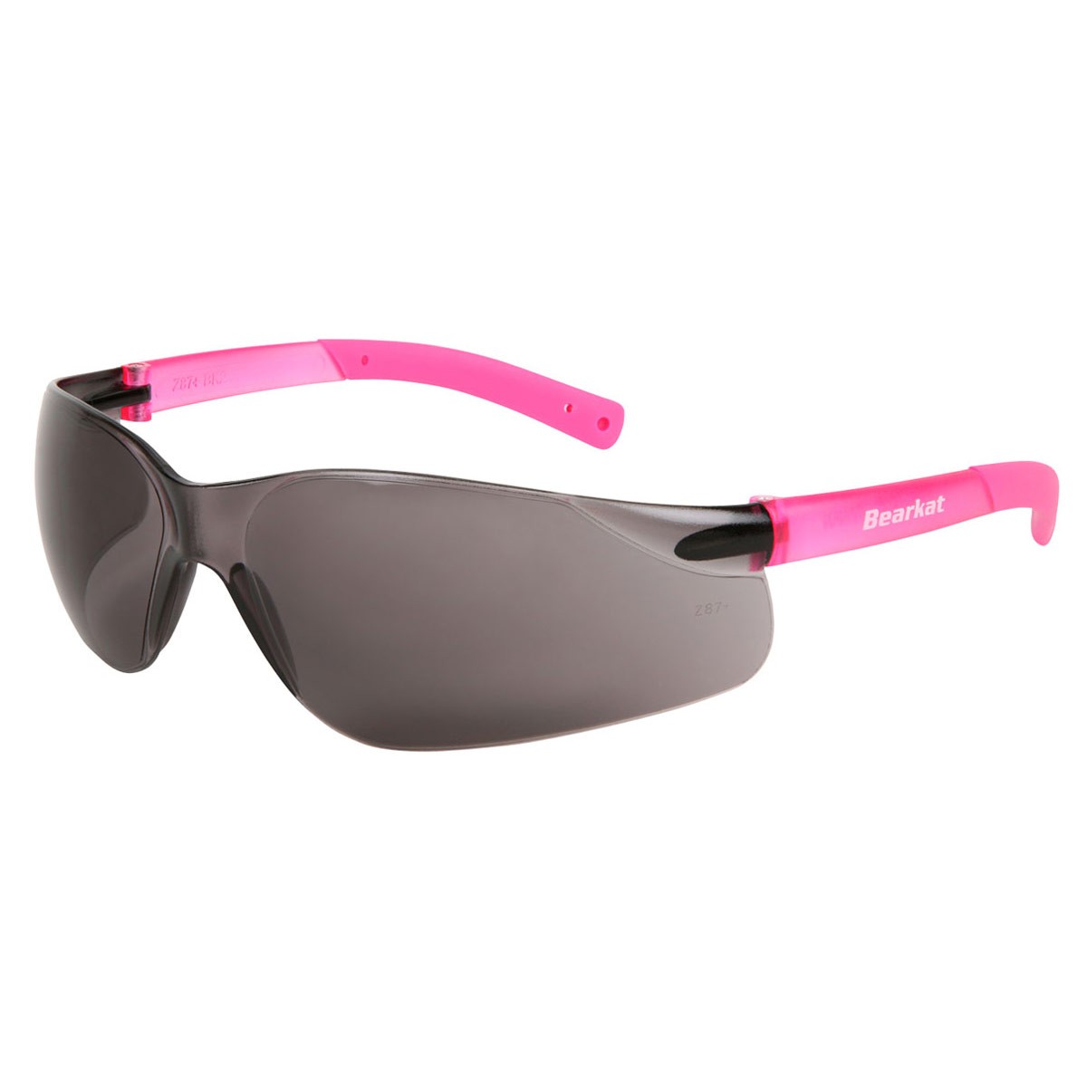 Small BearKat Glasses with Pink Temple & Gray Lenses